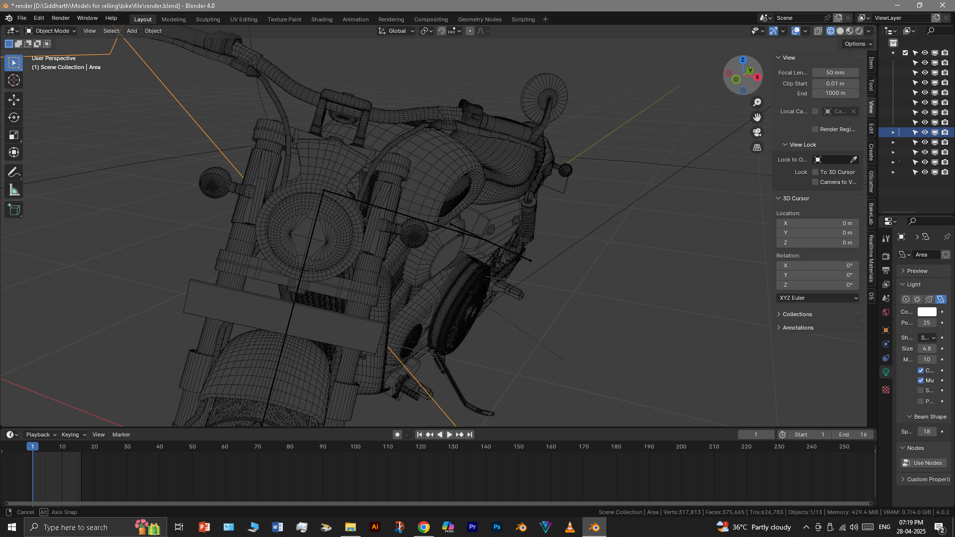 Cruiser Bike 3D model_48
