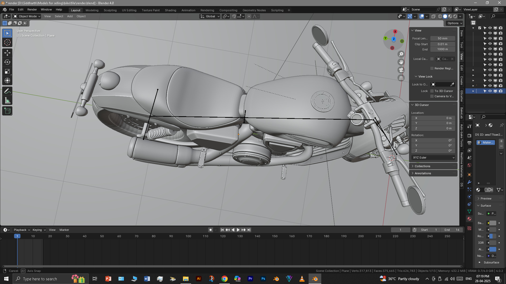 Cruiser Bike 3D model_37