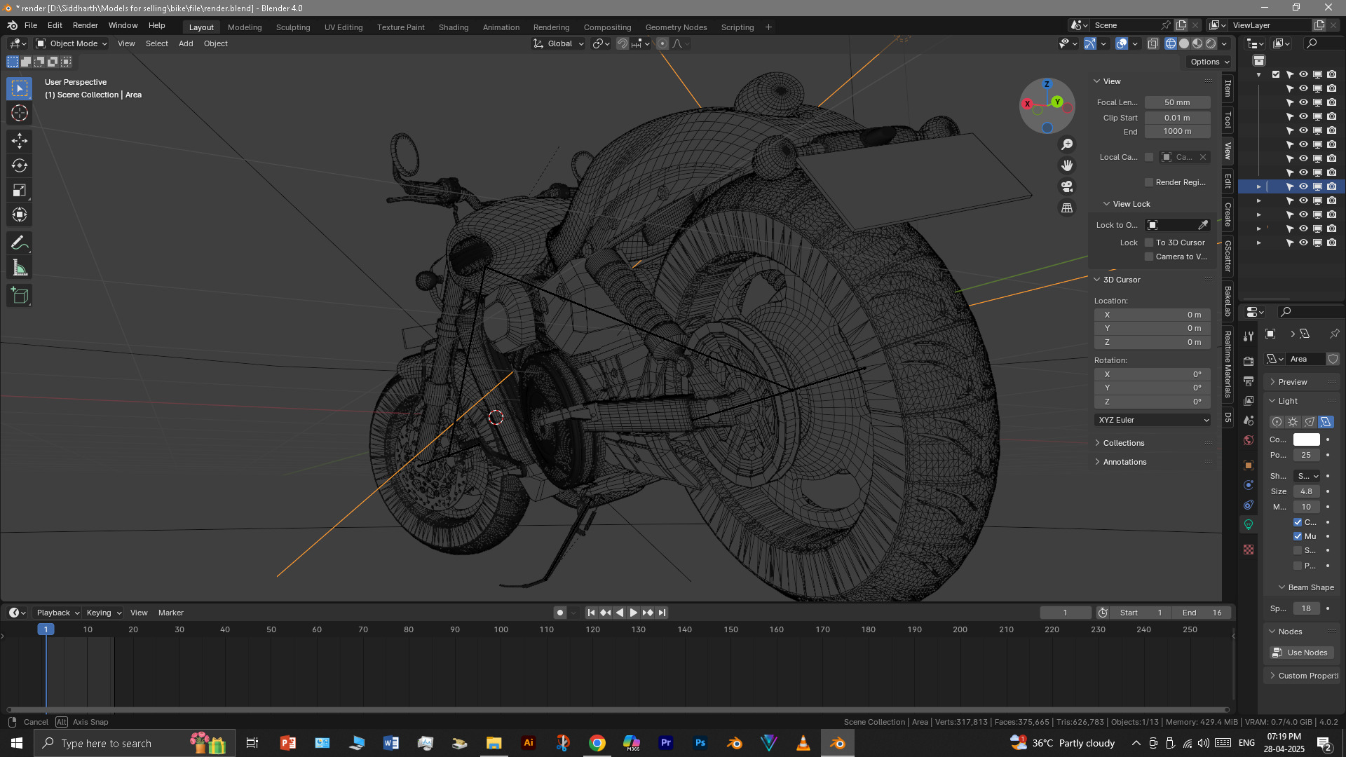 Cruiser Bike 3D model_50