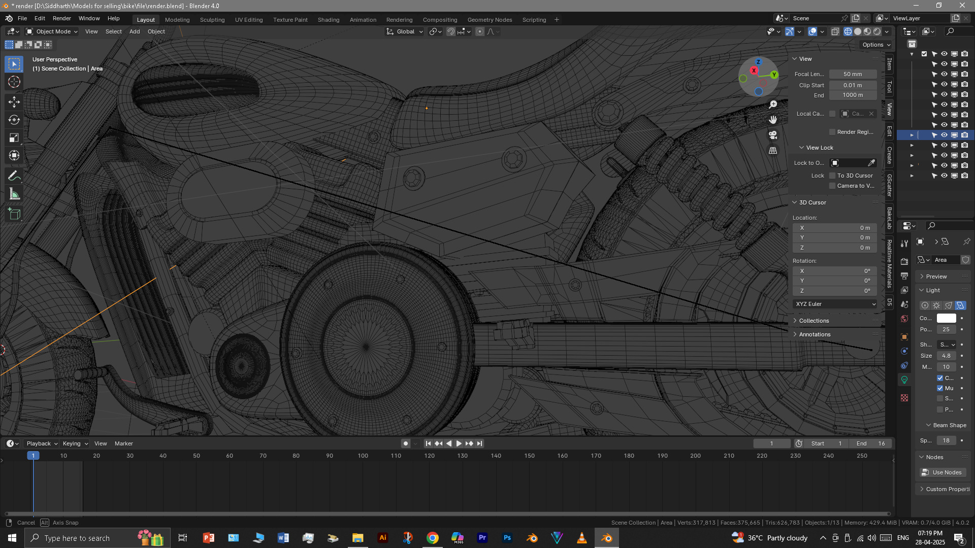 Cruiser Bike 3D model_52