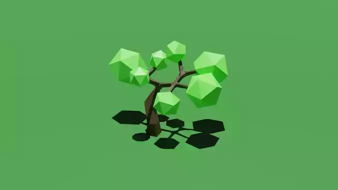 low poly fantasy tree