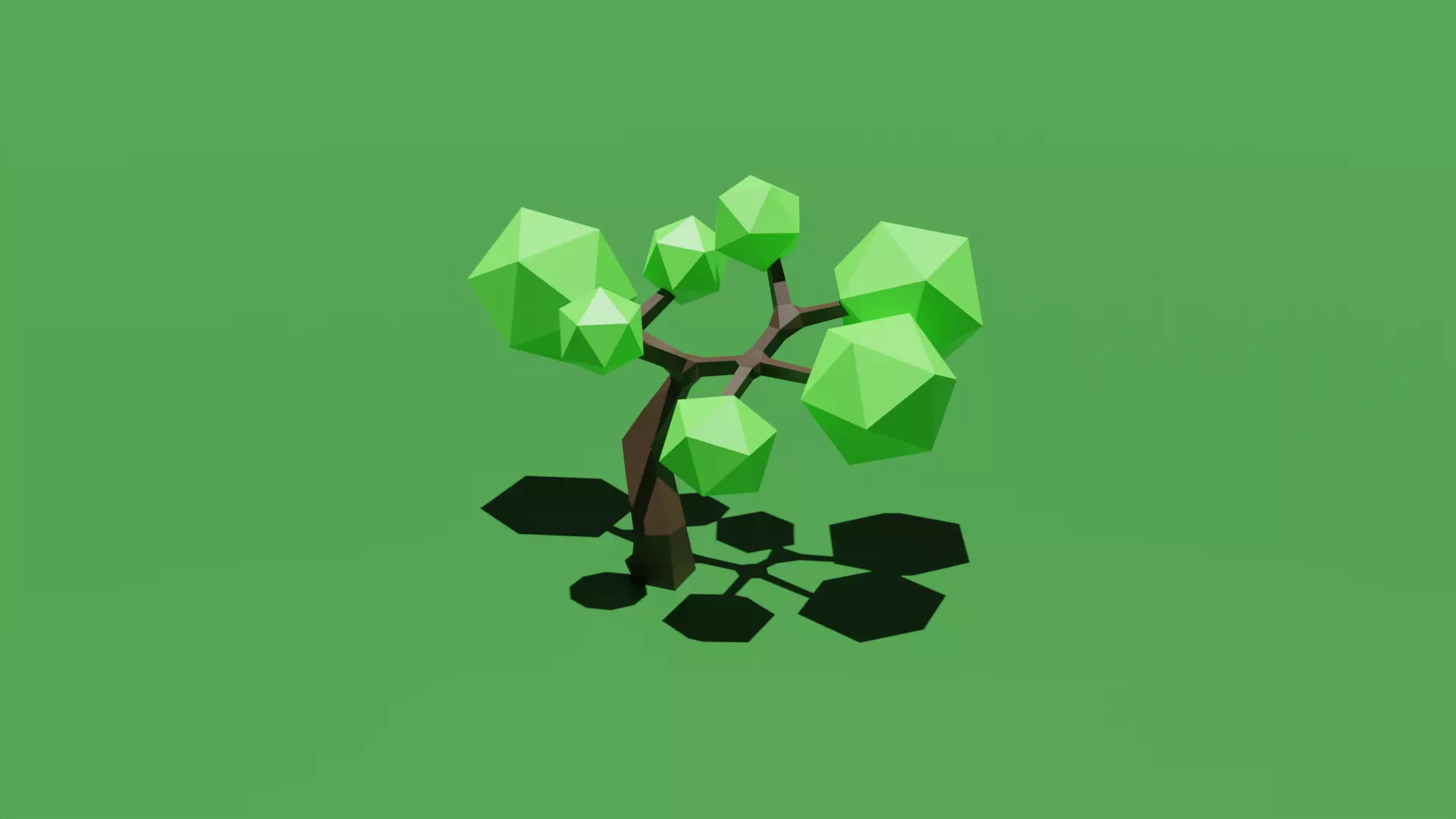 low poly fantasy tree Free low-poly 3D model_0