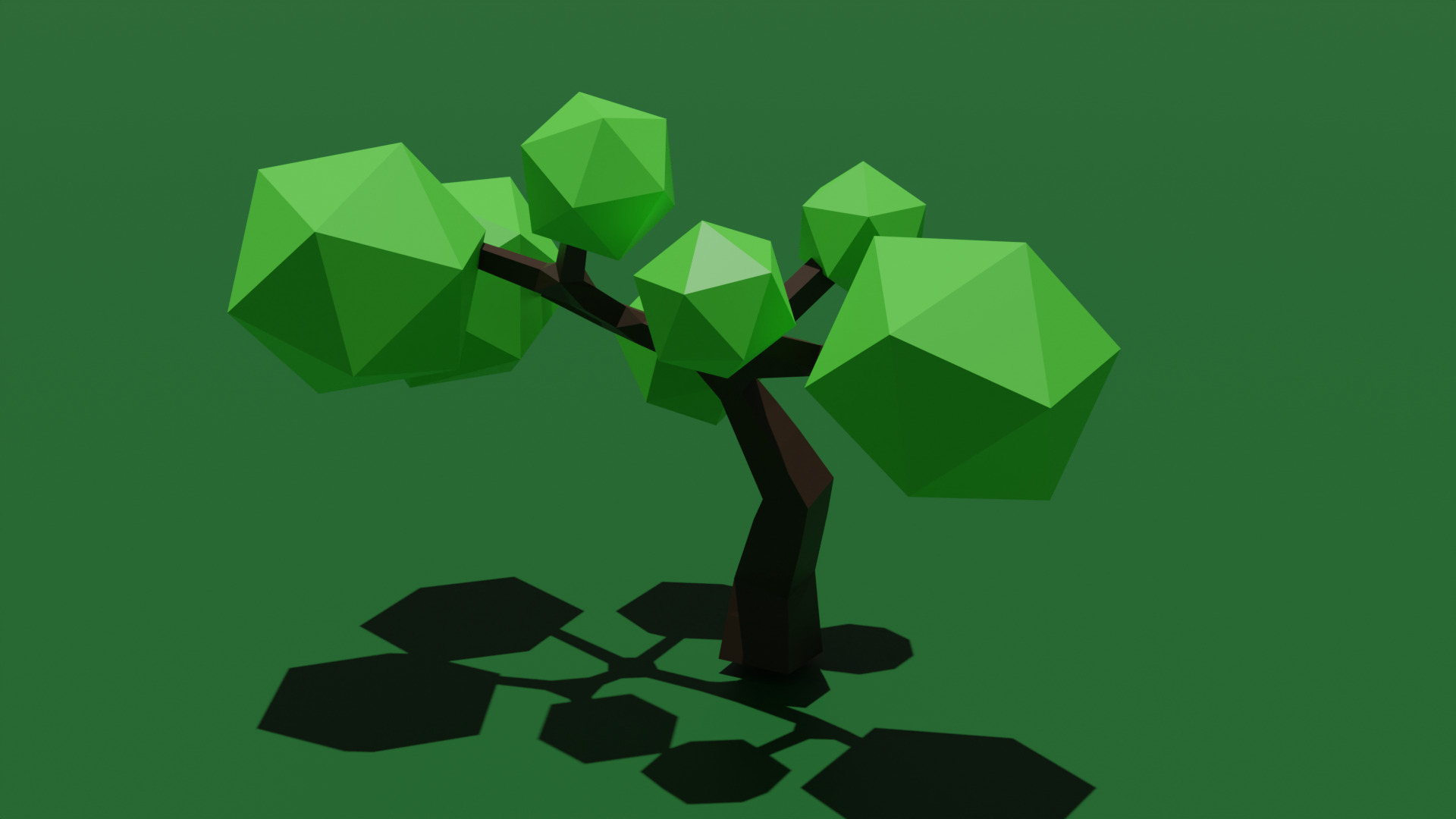 low poly fantasy tree Free low-poly 3D model_1
