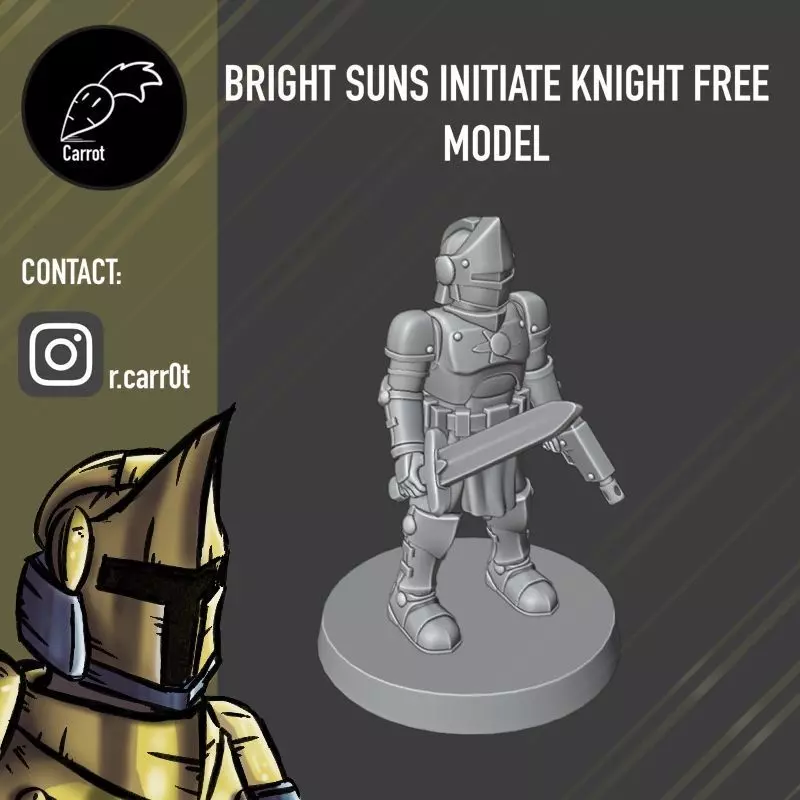 Bright Suns Initiate Knight Free demo model Free 3D print model