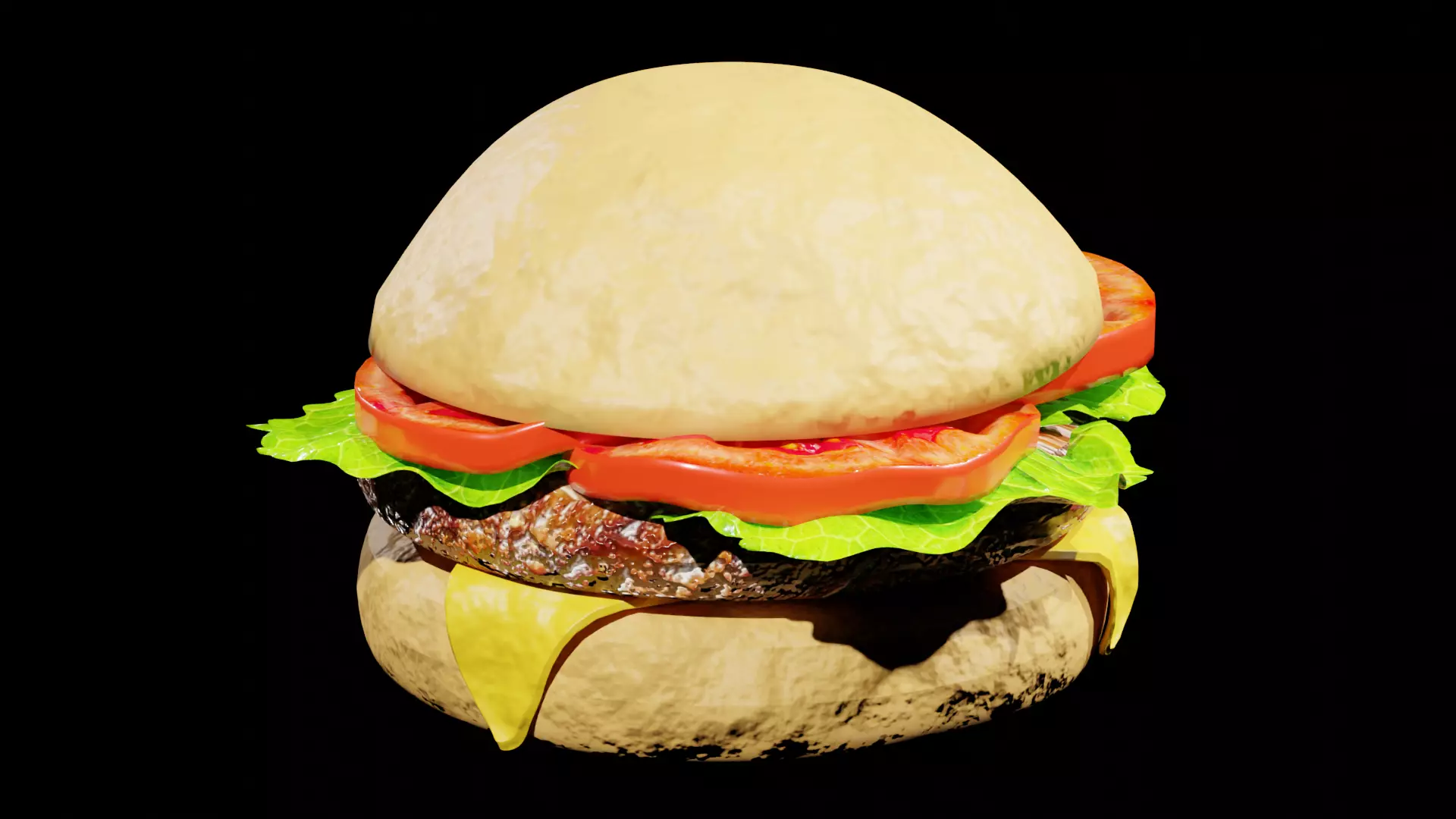 3d Burger 3D model_0