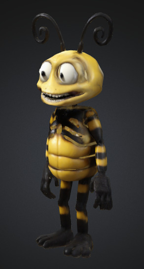 Weird AI Generated Bee Monster 3D model_2