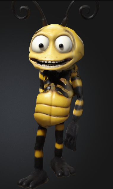 Weird AI Generated Bee Monster 3D model_1