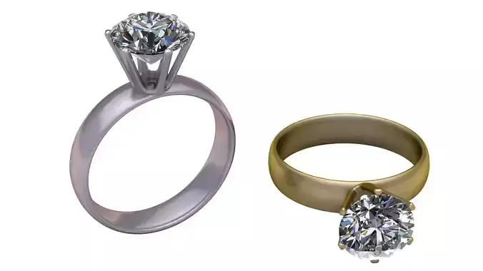 GOLD DAIMOND RING  PANDANT 3D PRINTABLE MODAL 