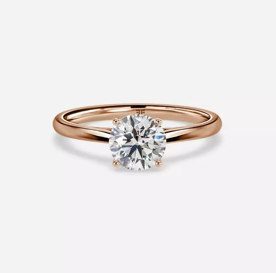Solitaire Engagement Ring 04 3D print model_0