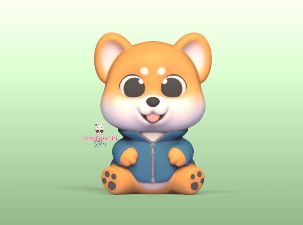 Shiba Clothes 3D print model_1