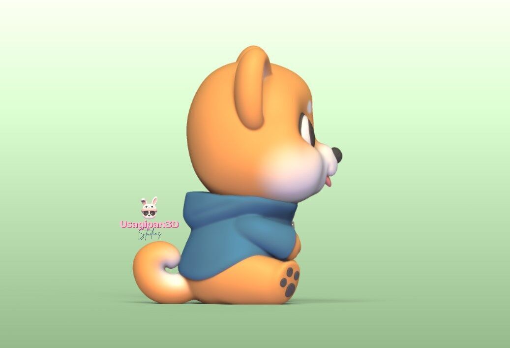 Shiba Clothes 3D print model_3