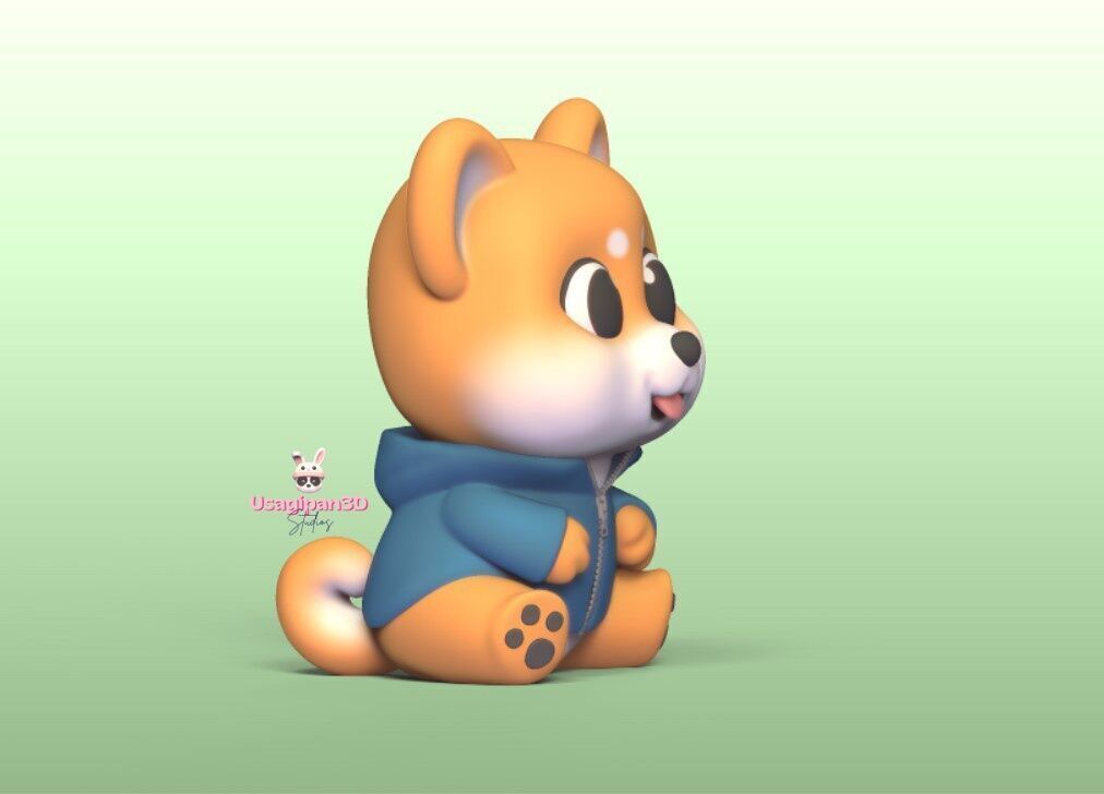 Shiba Clothes 3D print model_2