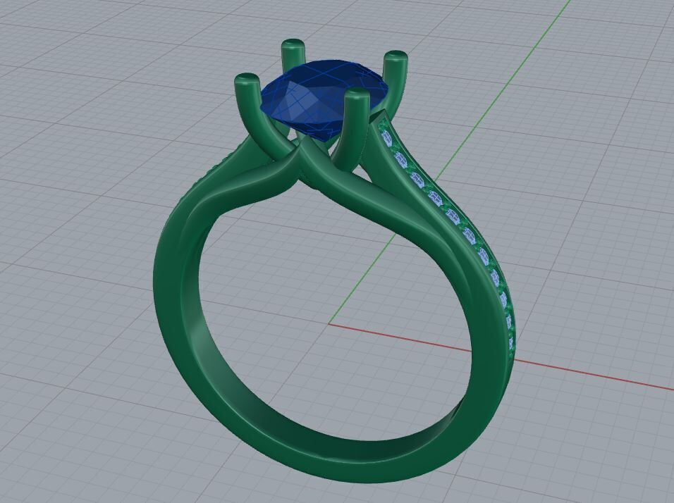 Engagement ring 17 3D print model_4