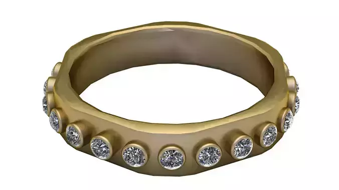 GOLDEN ROUND RING  PANDANT 3D PRINTABLE MODAL 