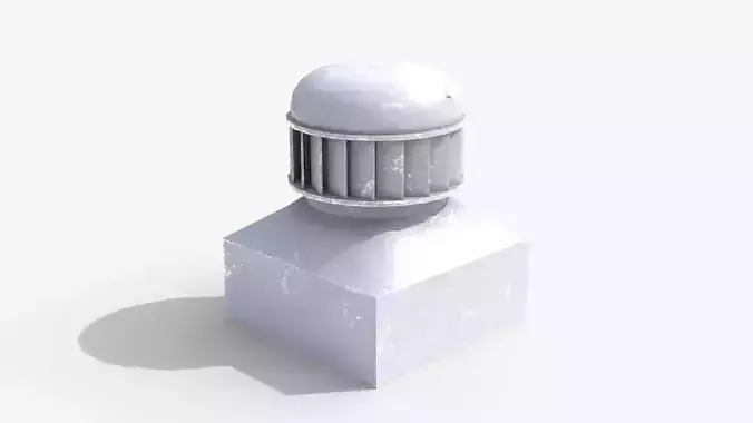 Roof Air Conditioner Ventilator Fan Low-poly 3D model