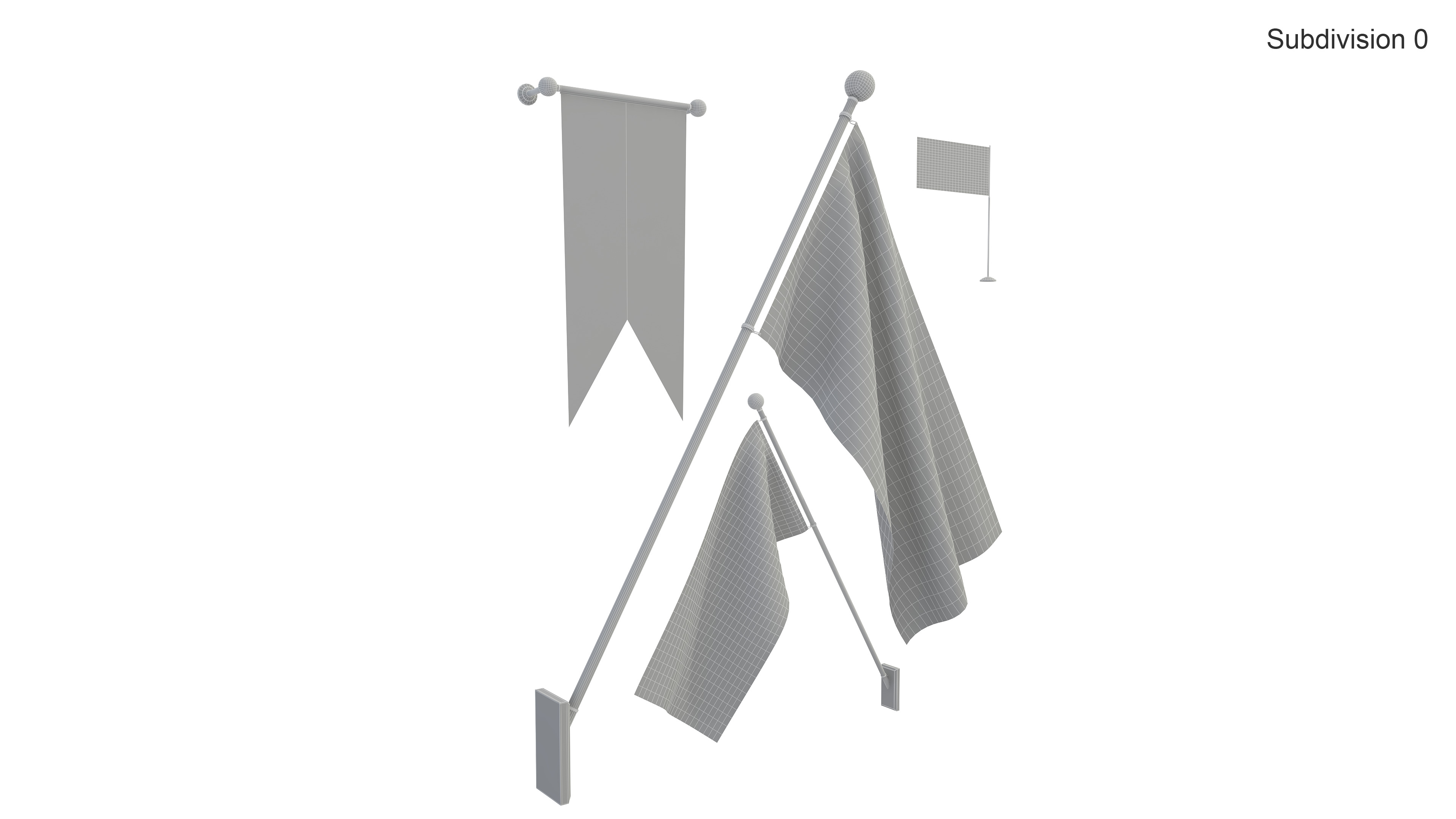 Flags of Belgium 3D model_5