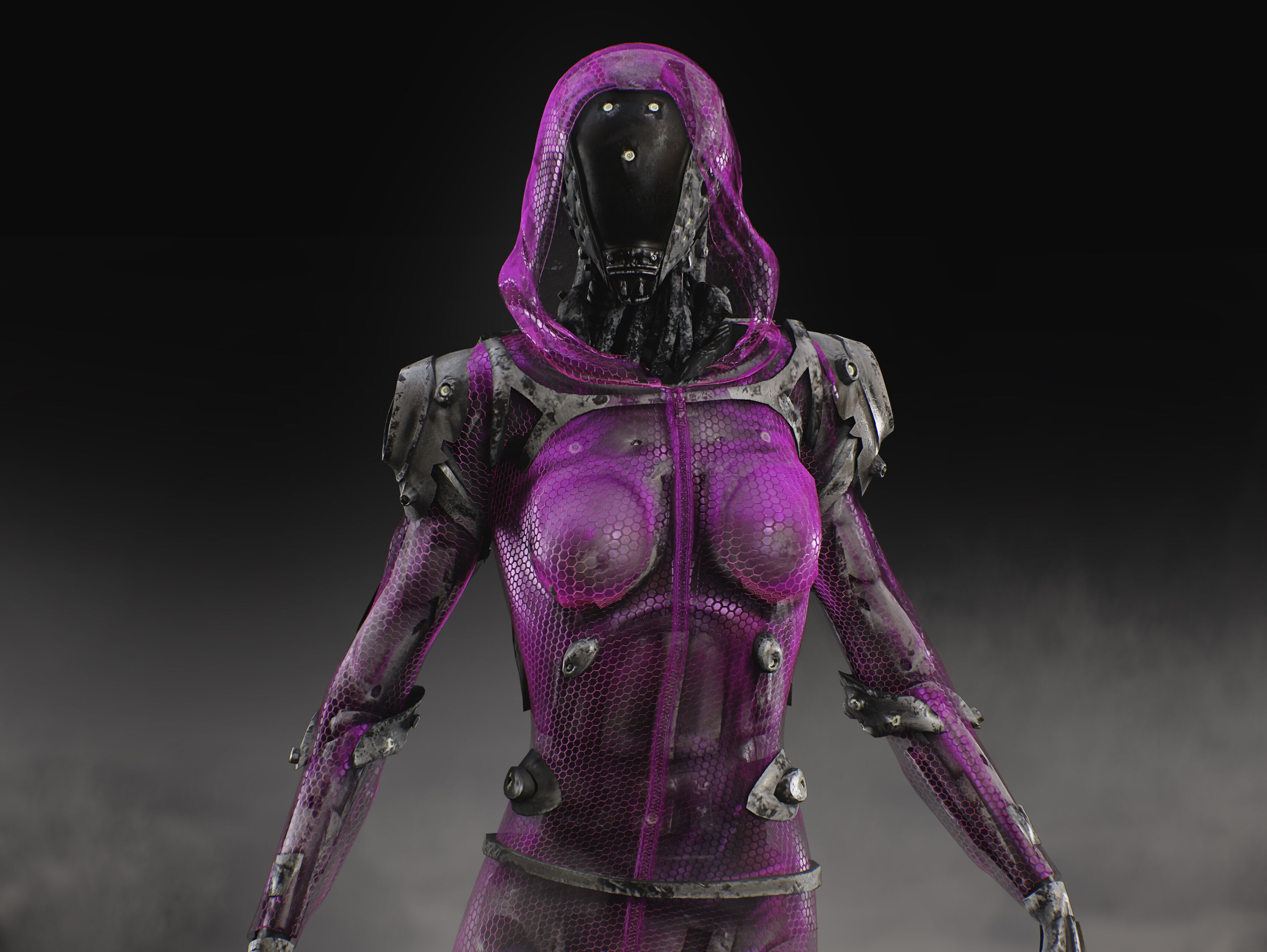 Sci Fi Robot Aurora Low-poly 3D model_9