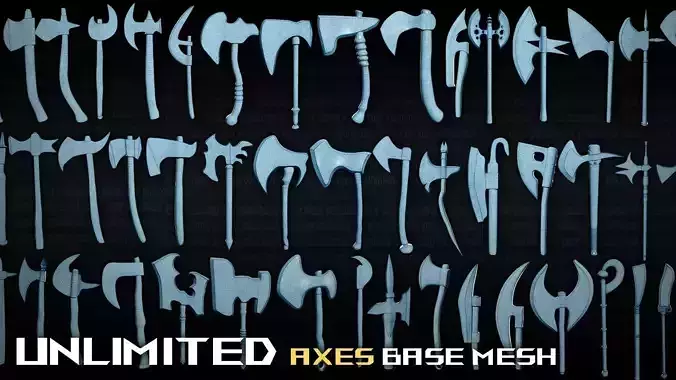 High-Quality Medieval Axe 3D Model