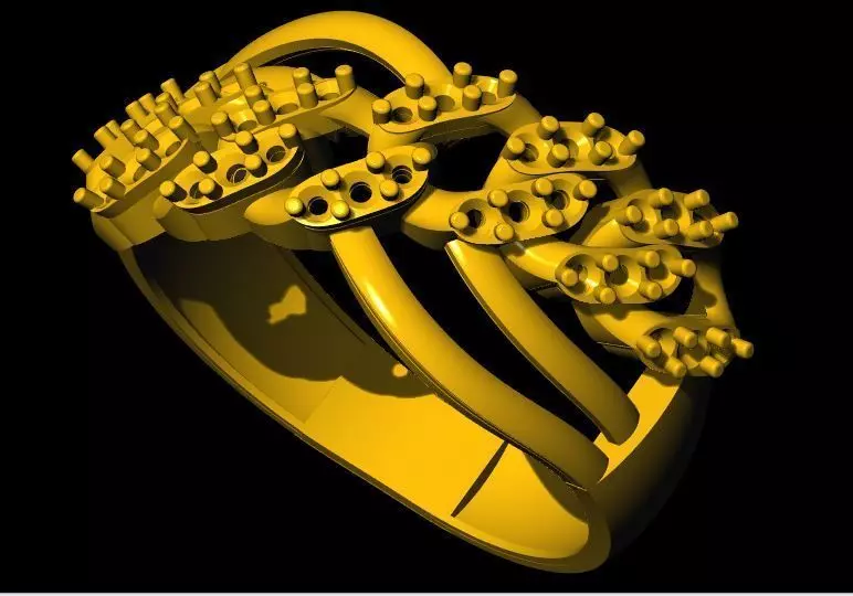 diamond ring 3dm file 3D print model_0