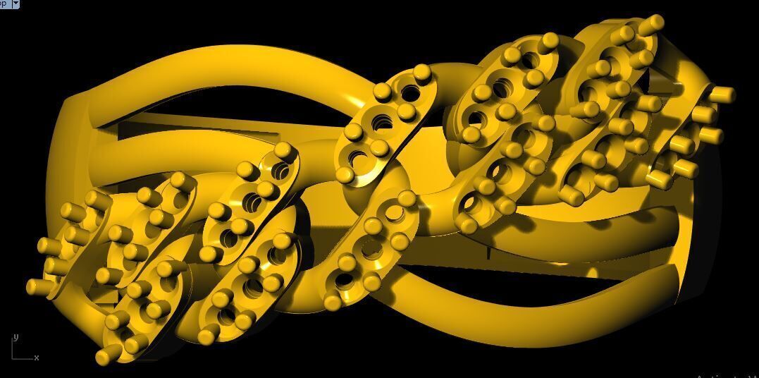 diamond ring 3dm file 3D print model_1