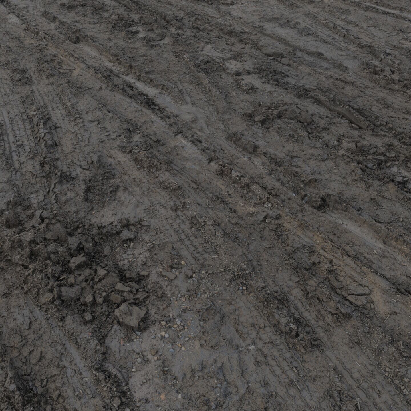 Wet Mud Material 03 Low-poly 3D model_3