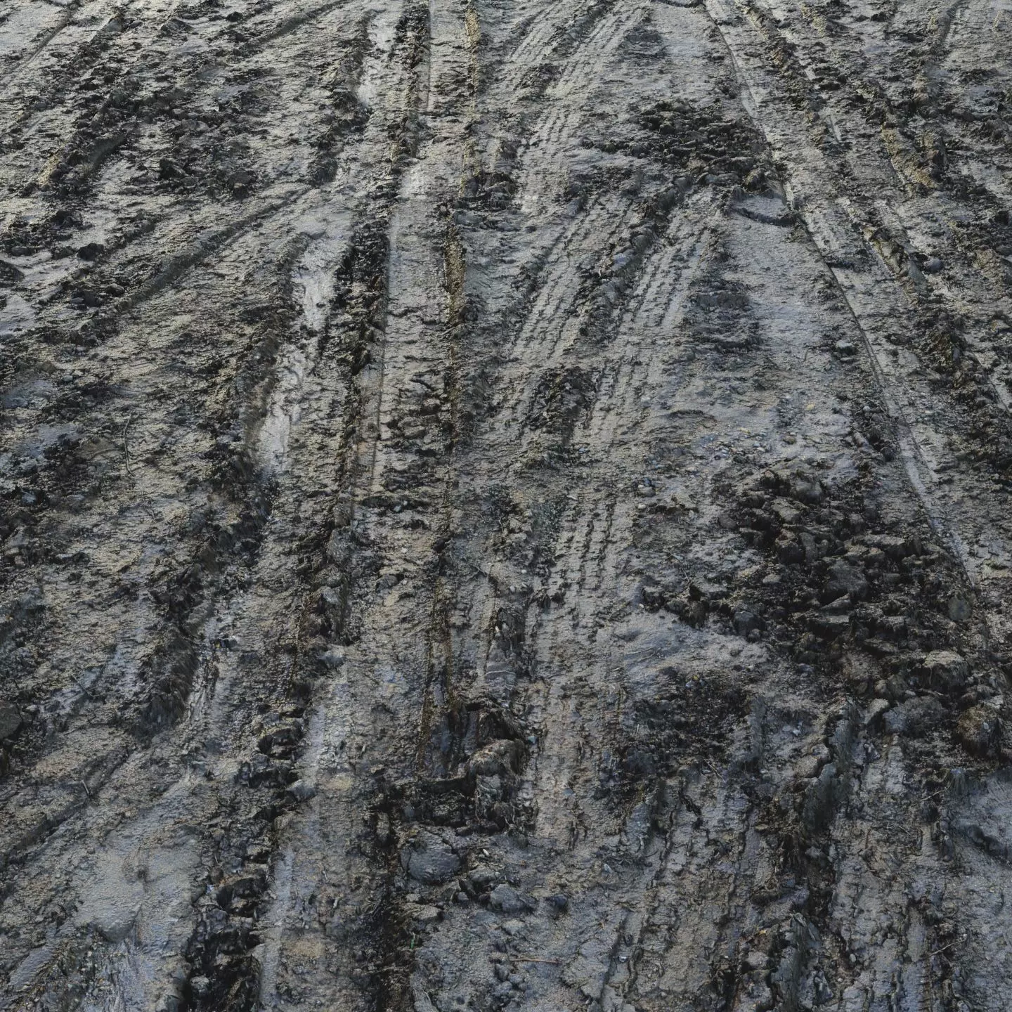 Wet Mud Material 03 Low-poly 3D model_0