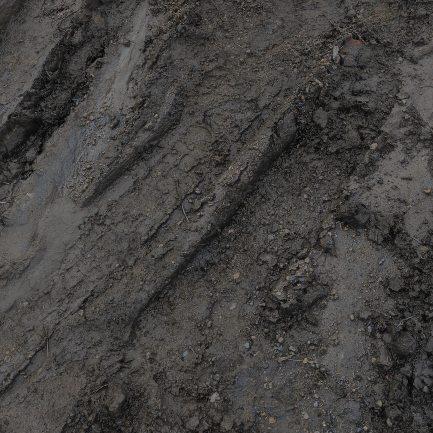 Wet Mud Material 03 Low-poly 3D model_6