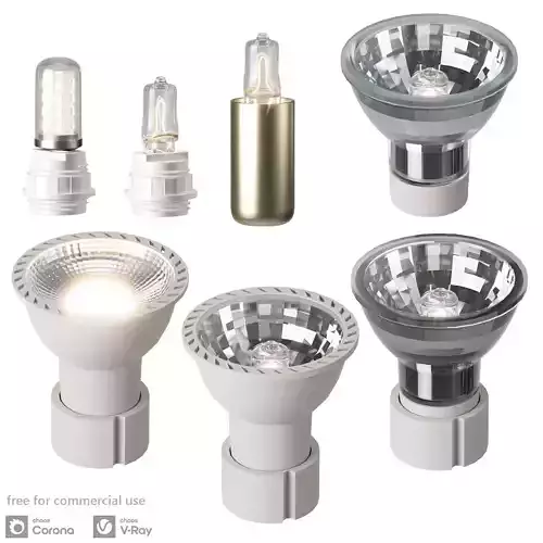 Bulb Set Led Halogen G9 3D model