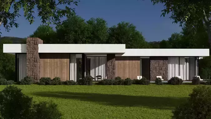modern villa house