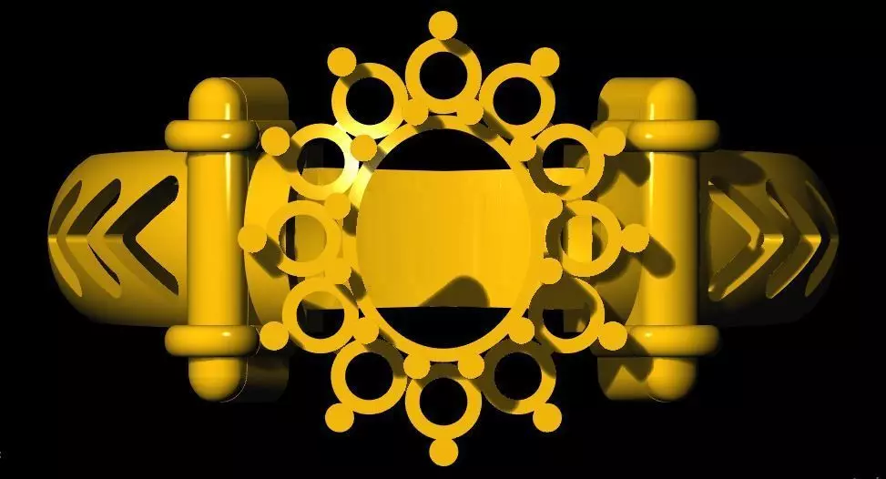 cluster ring 3dm file 3D print model_0