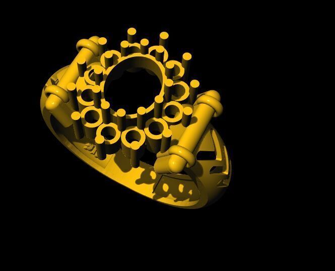 cluster ring 3dm file 3D print model_1