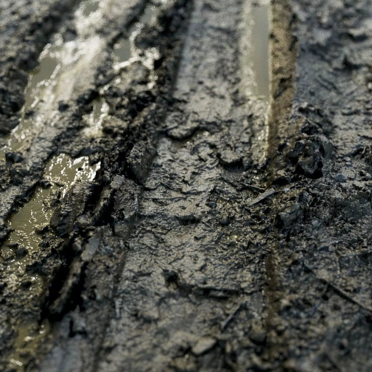 Wet mud material with puddles 04 Low-poly 3D model_0