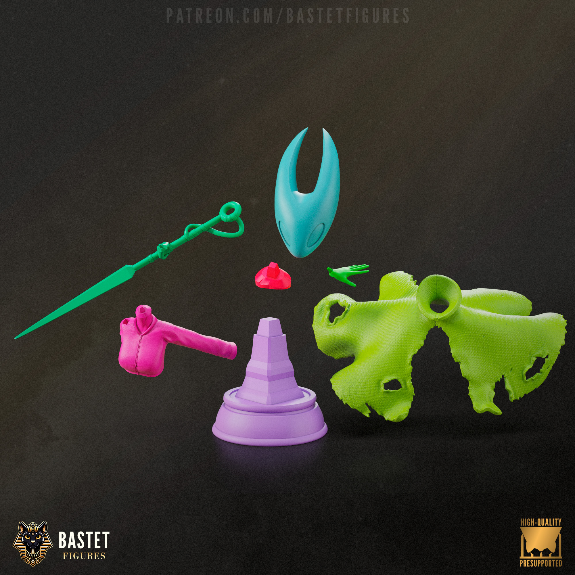 Hornet Bust I Hollow Knight 3D print model_3