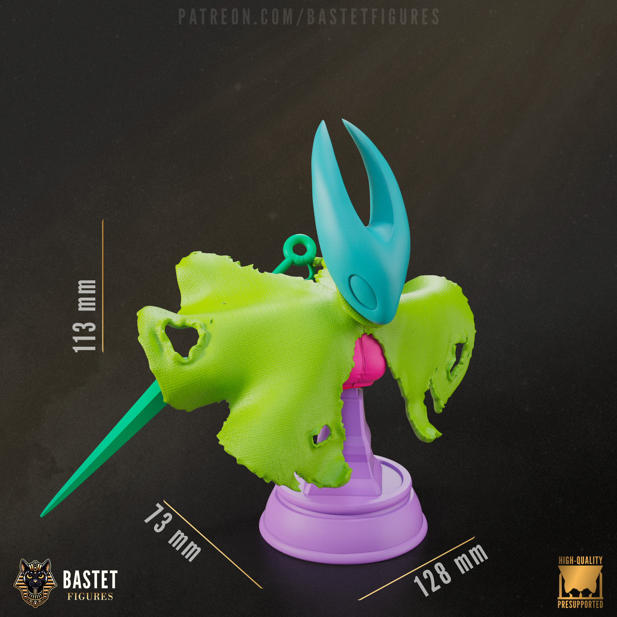 Hornet Bust I Hollow Knight 3D print model_2