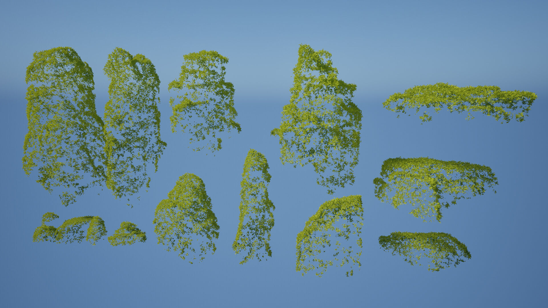 Mossy rocks Low-poly 3D model_9