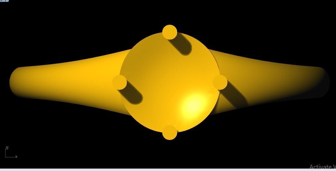 diamond ring 3dm file 3D print model_1