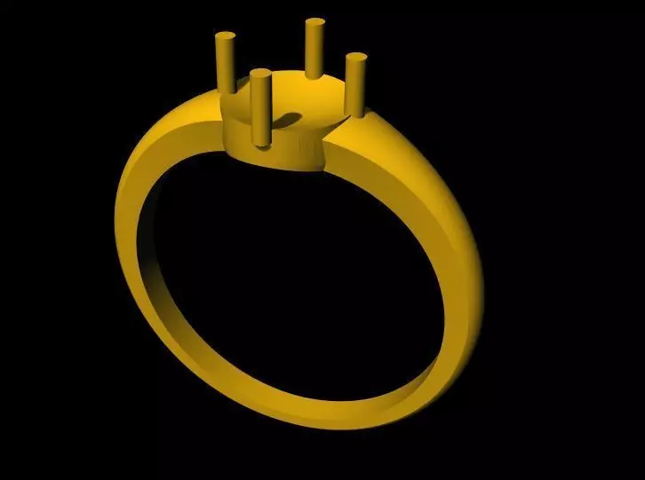 diamond ring 3dm file 3D print model_0