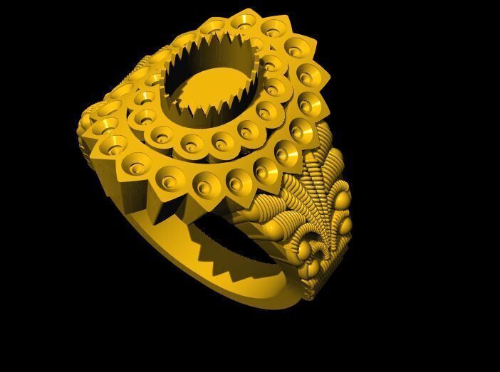 cocktail ring 3dm file 3D print model_1