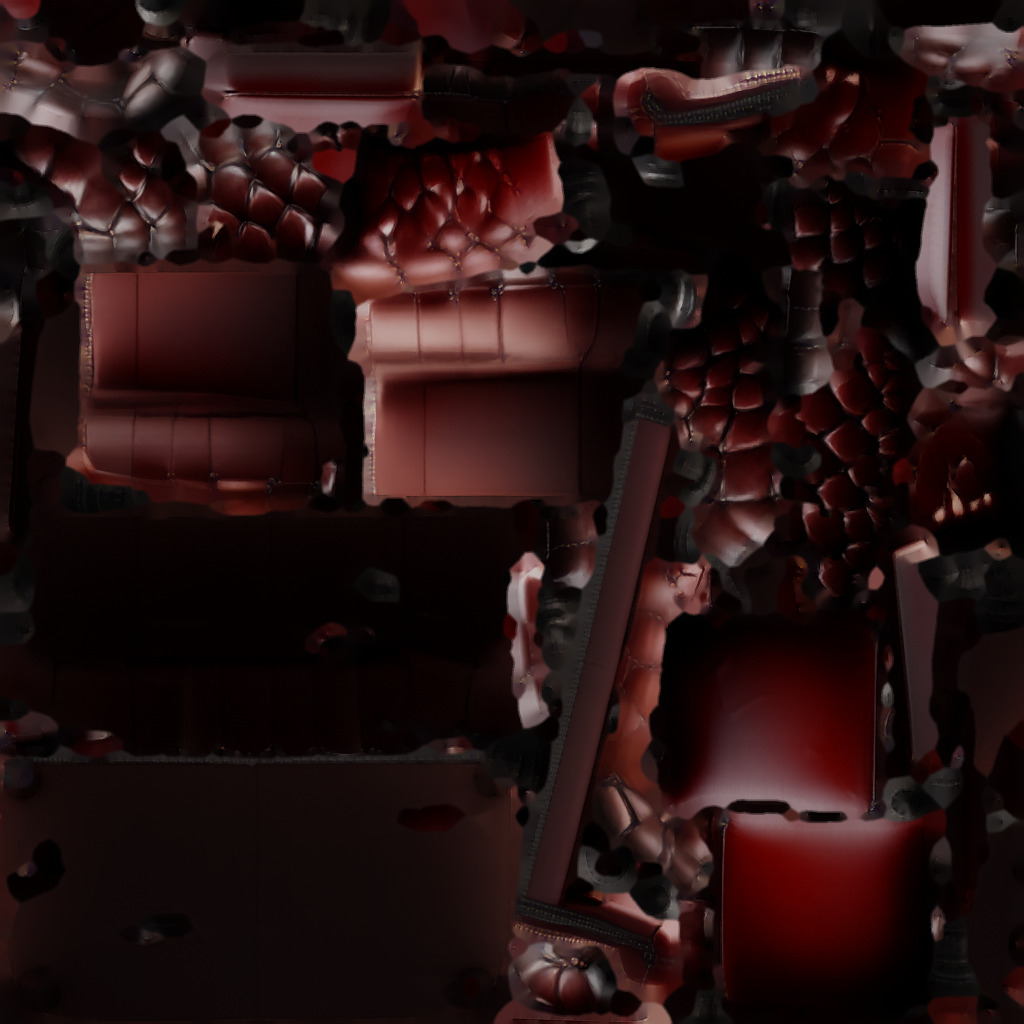 Luxurious Burgundy Chesterfield Sofa 3D Model 3D model_13