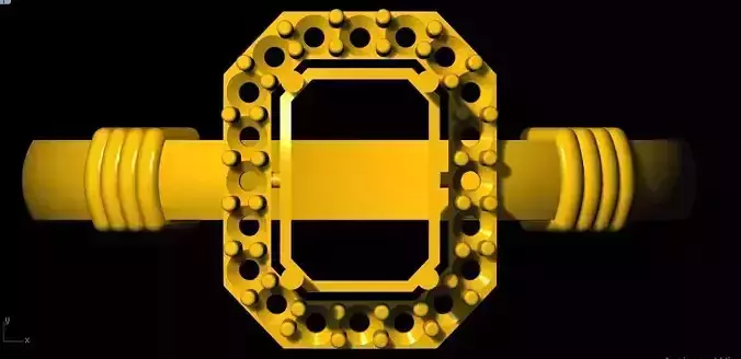 rectangle stone ring 3dm file