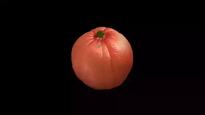 Close-up Of A Whole Ripe Pink Grapefruit  3d Render