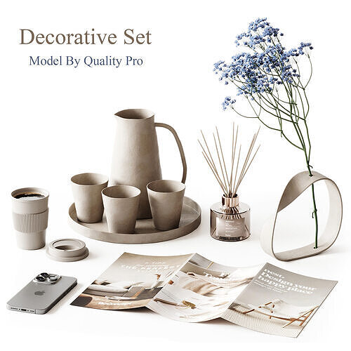 Decorative set for Interior 3D model