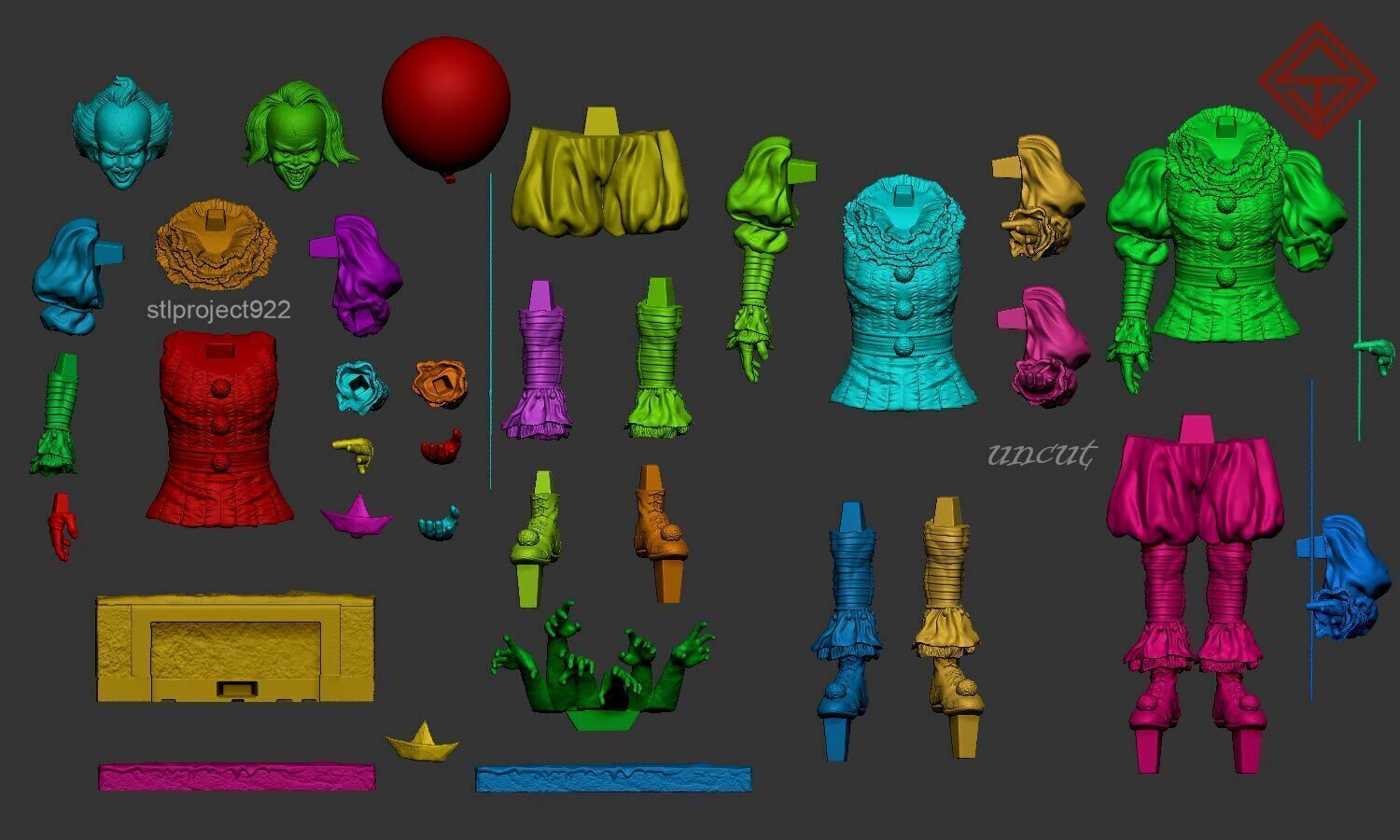 Pennywise 3D print model_3