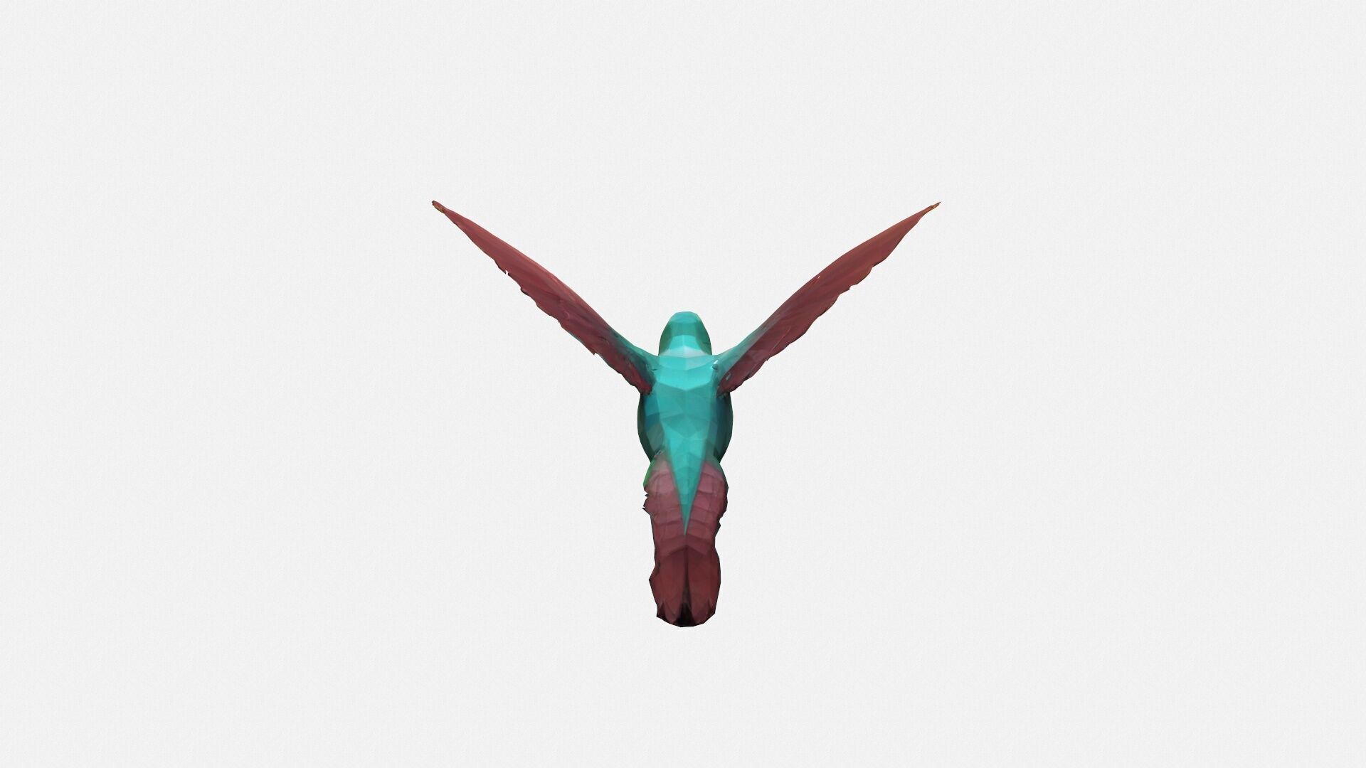 Close-up Of Hummingbird Flying Mid-air 3d Render 3D model_8