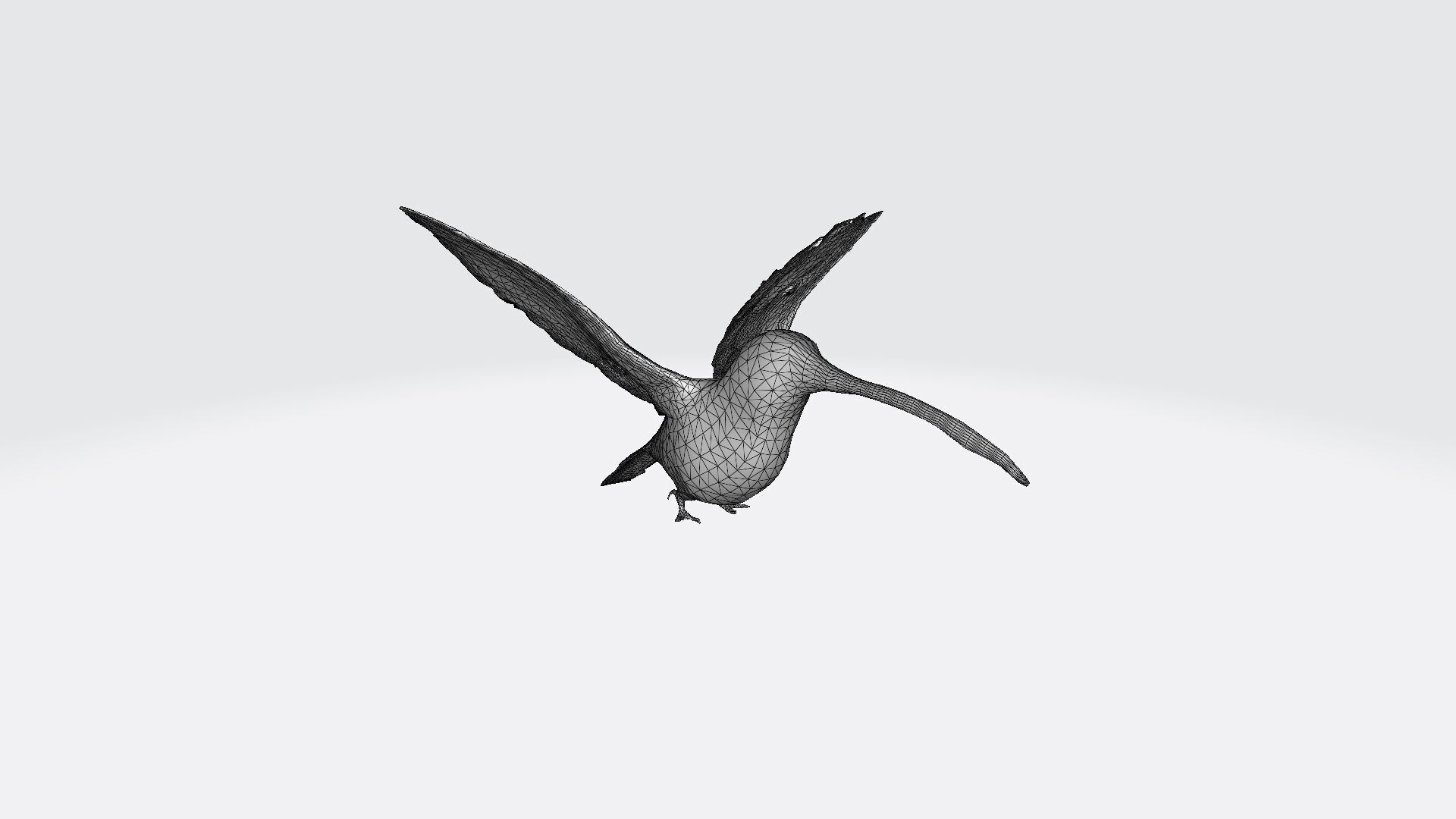 Close-up Of Hummingbird Flying Mid-air 3d Render 3D model_9
