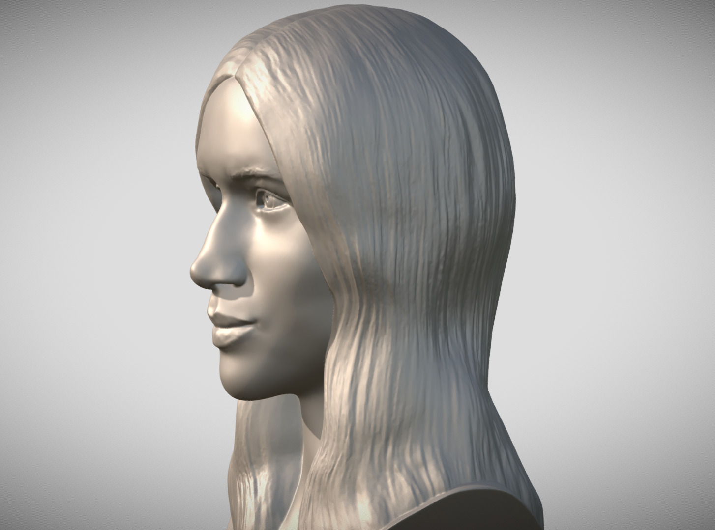 Meghan Markle bust 3D print model_2