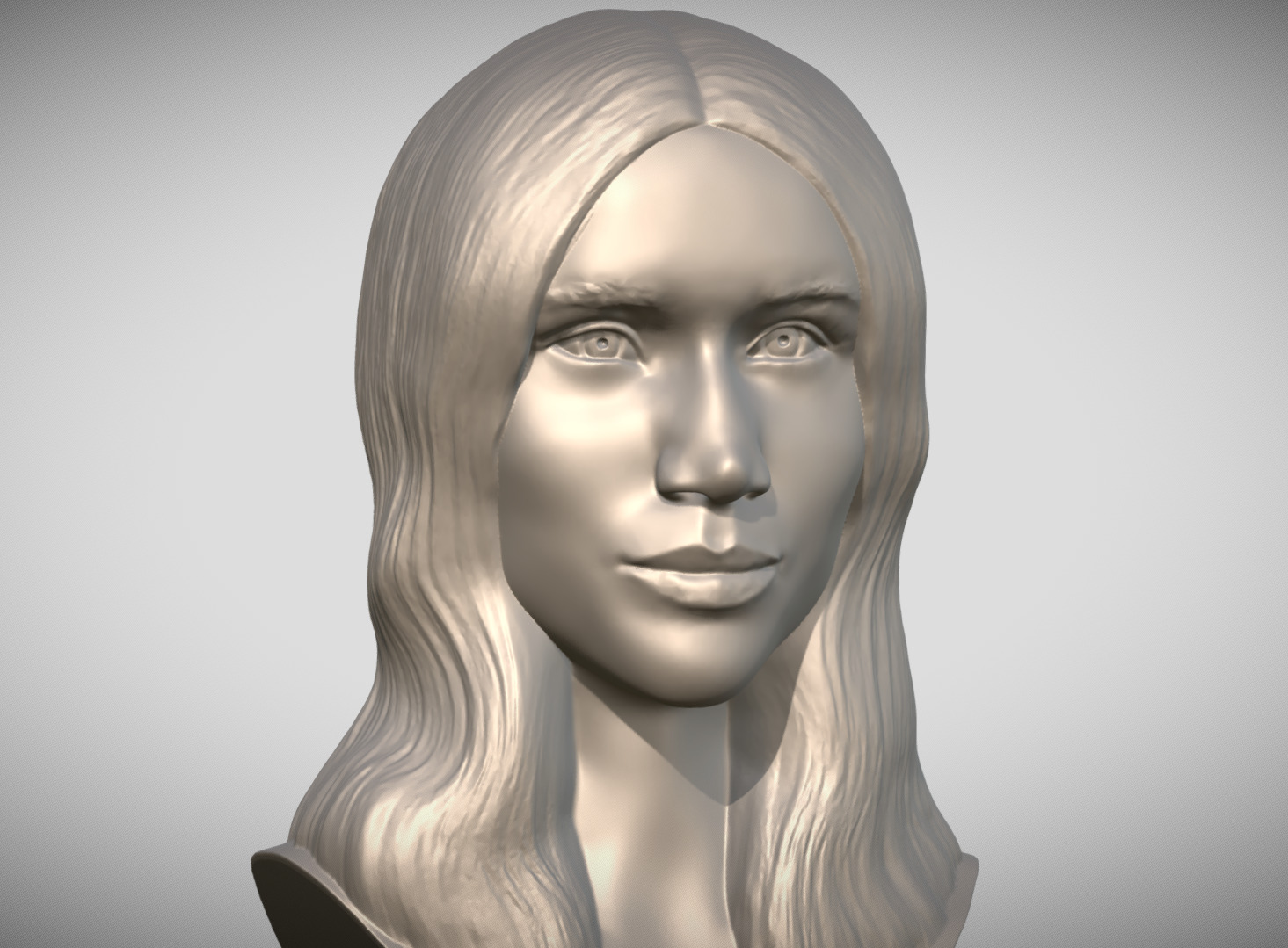 Meghan Markle bust 3D print model_8