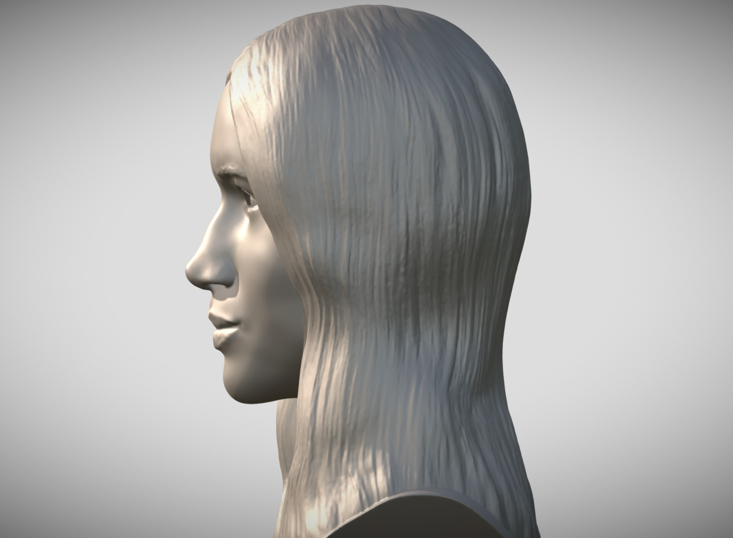 Meghan Markle bust 3D print model_3