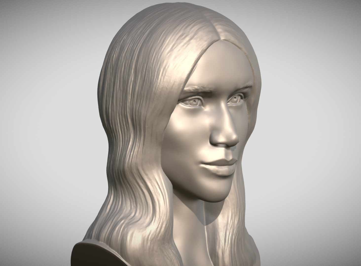 Meghan Markle bust 3D print model_7