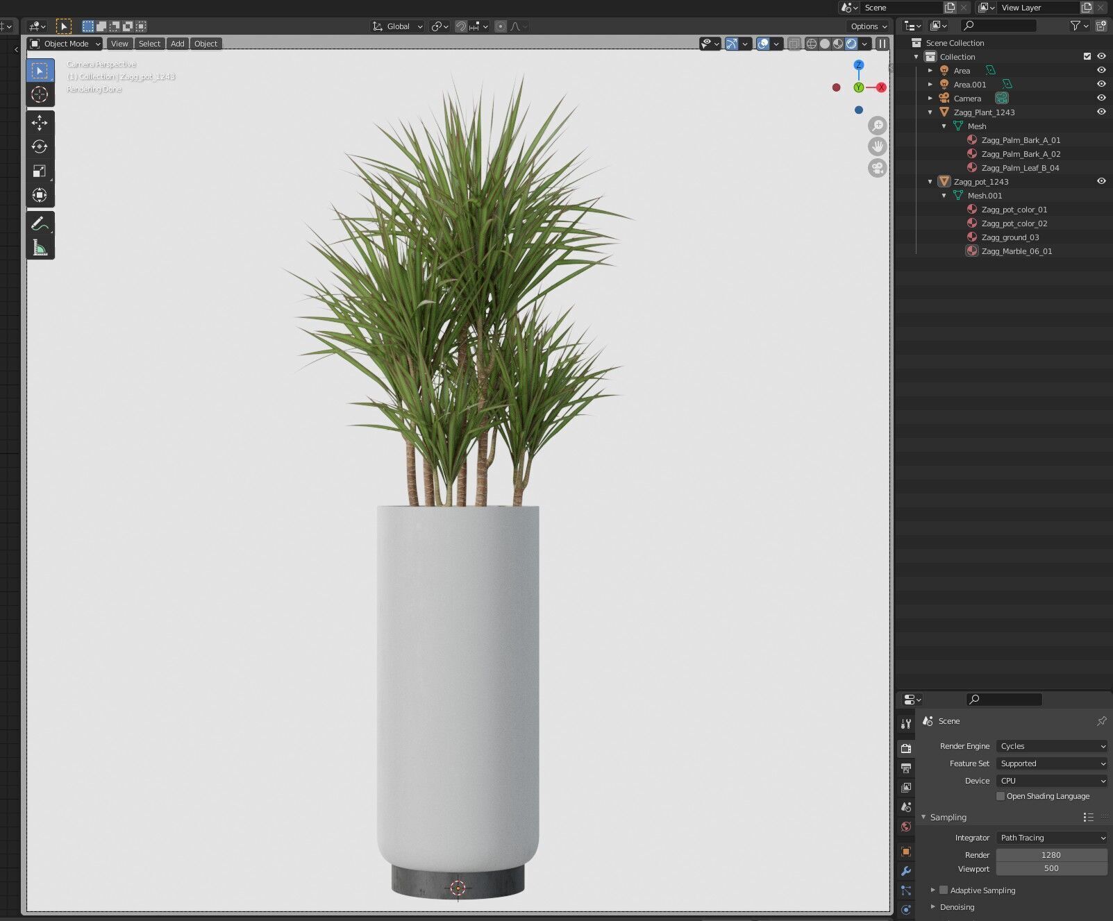 Plant 1243 3D model_6